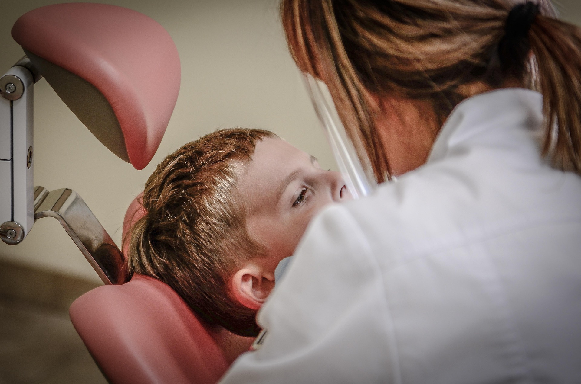 Patient receiving a professional dental examination